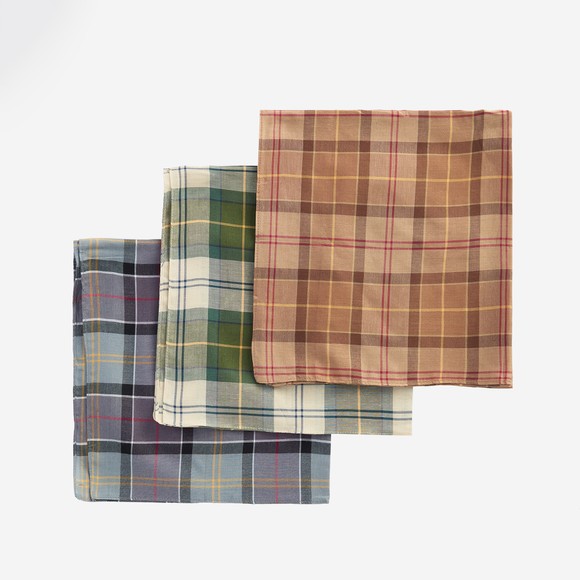 Barbour Lifestyle Mens Multi Tartan Handkerchiefs #2