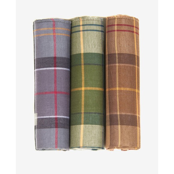 Barbour Lifestyle Mens Multi Tartan Handkerchiefs #1