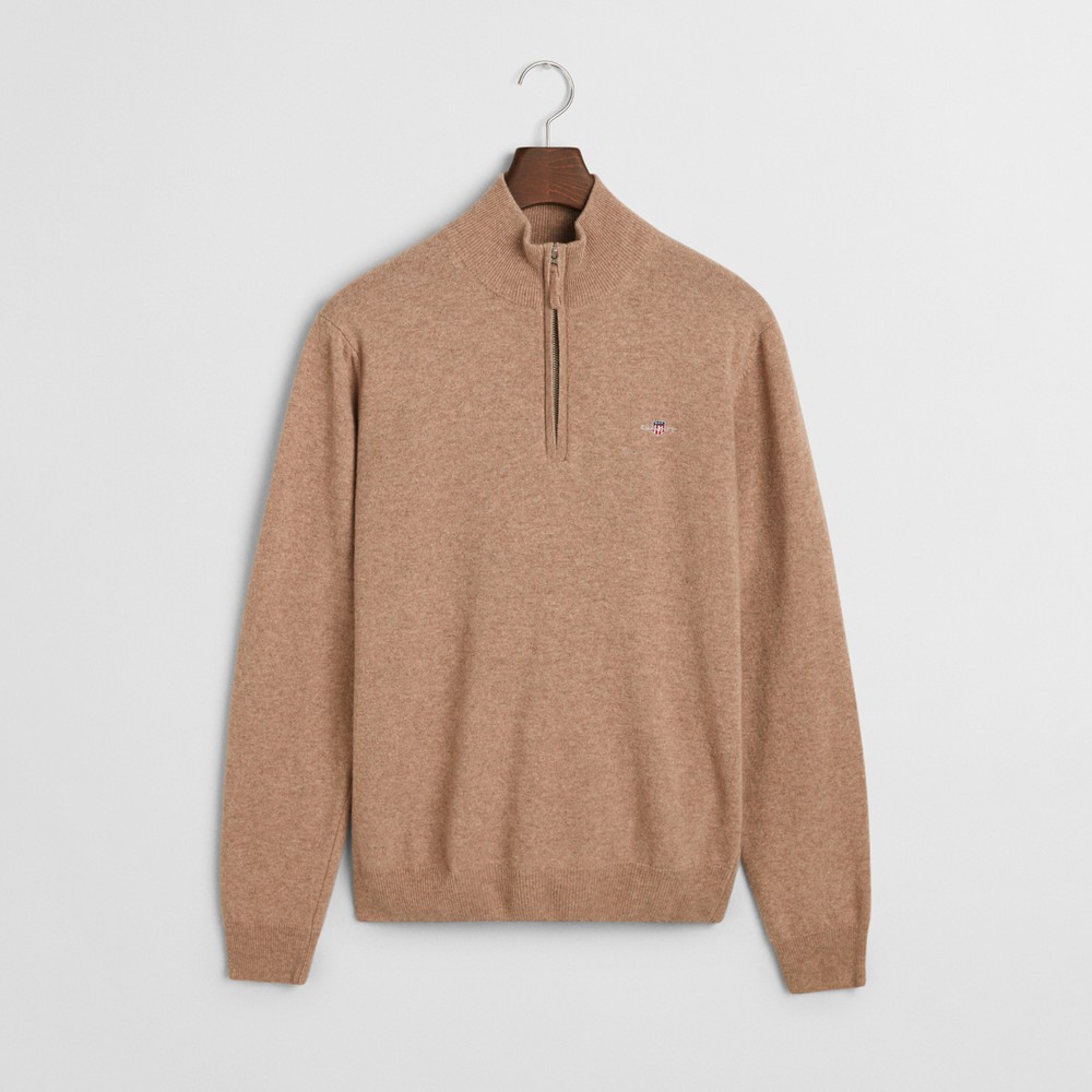 Gant Superfine Lambswool Half Zip | Masdings