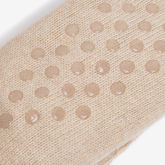 Barbour Lifestyle Womens Beige Cable Knit Lounge Sock #3