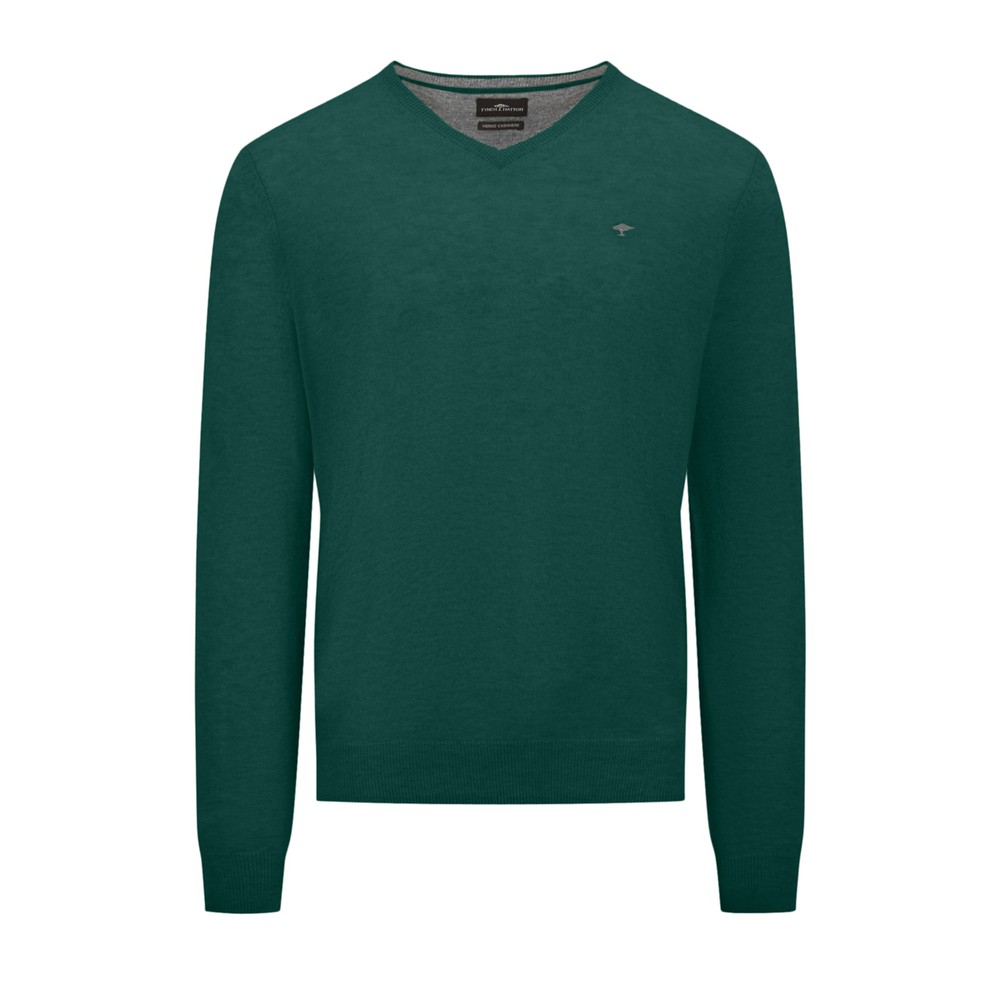 Fynch Hatton V-Neck Merino Cashmere Jumper Masdings