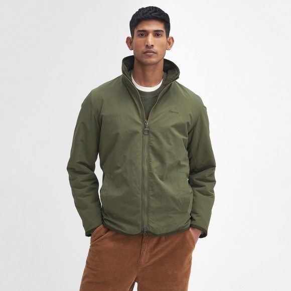 Barbour Lifestyle Mens Green Reversible Fleece Jacket main image