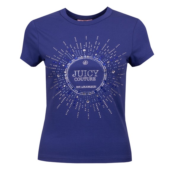 Juicy Couture Womens Blue Heritage Crown T Shirt #1