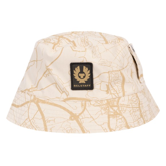 Belstaff Mens Beige Castmaster Map Bucket Hat main image