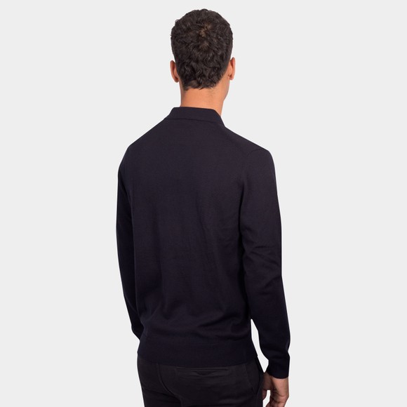 Fred Perry Mens Blue Knitted L/S Polo Shirt #4