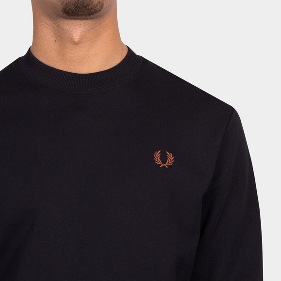 Fred Perry Mens Black Crew Neck Sweatshirt #3