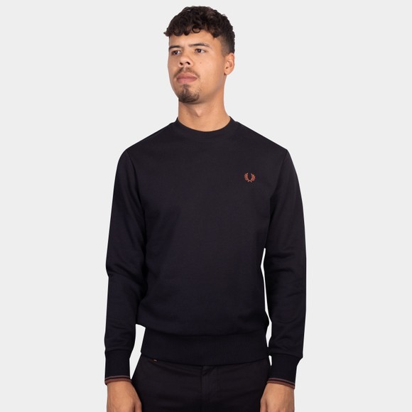 Fred Perry Mens Black Crew Neck Sweatshirt #2