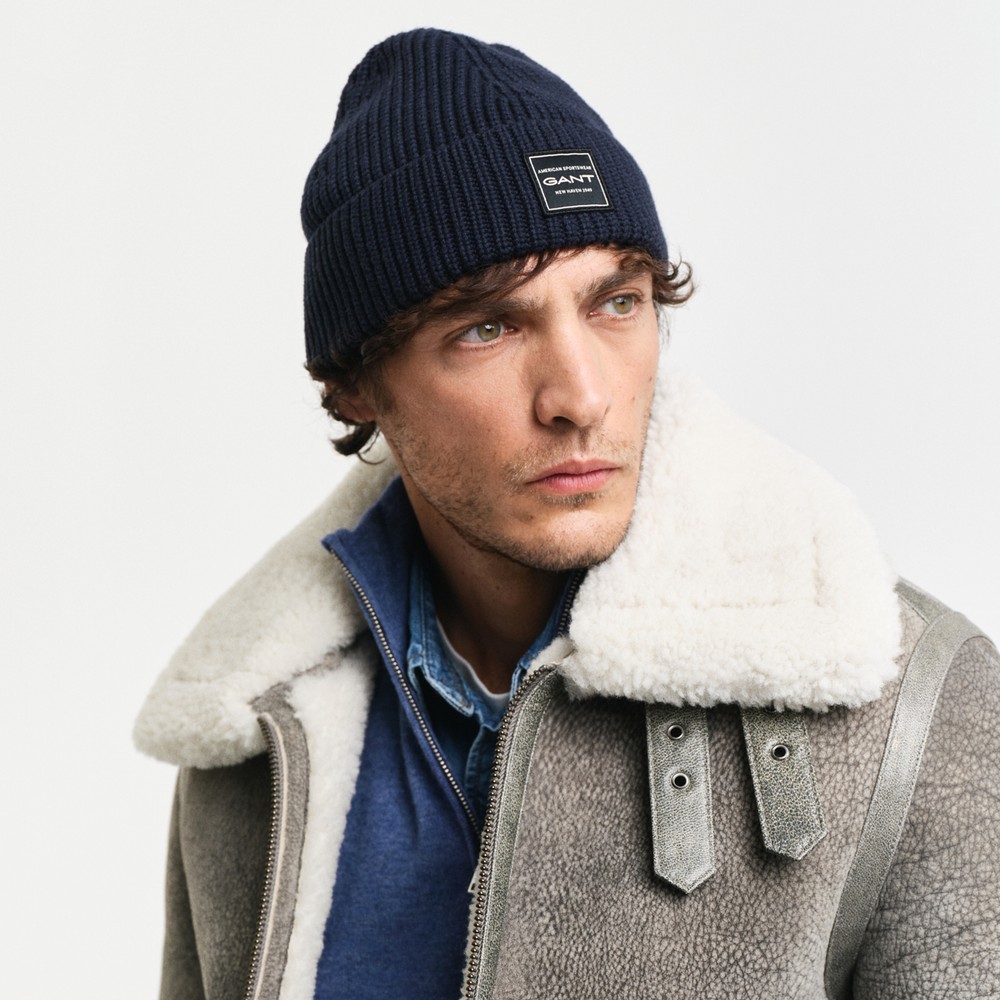 Gant Cotton Ribbed Beanie | Masdings display picture 1