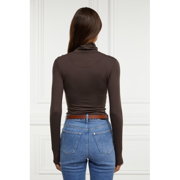 Holland Cooper Womens Brown Essential Roll Neck  #4