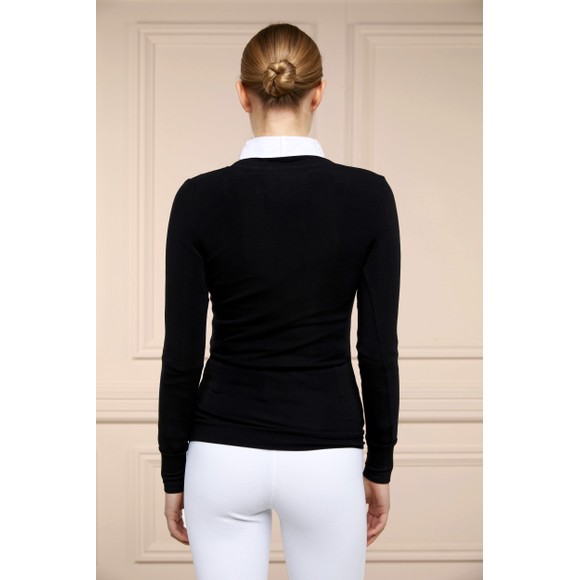 Holland Cooper Womens Black Soft Touch V Neck Jumper main image