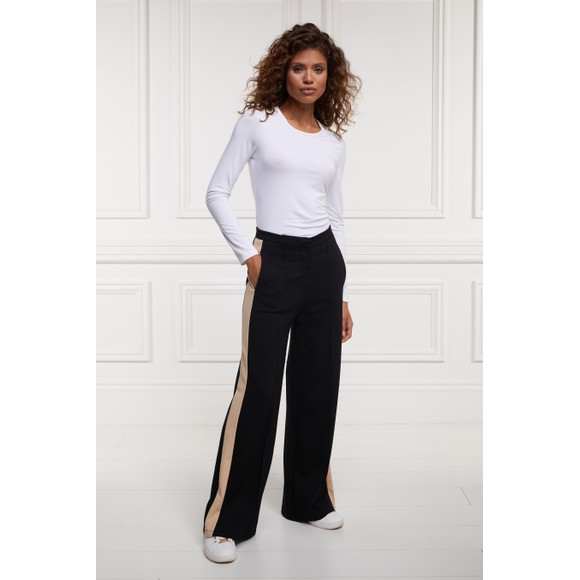 Holland Cooper Womens Black Wide Leg Pant main image