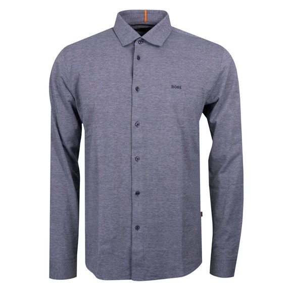 BOSS Mens Blue Mysoft Long Sleeve Shirt main image