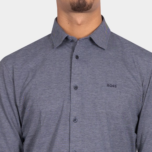 BOSS Mens Blue Mysoft Long Sleeve Shirt main image