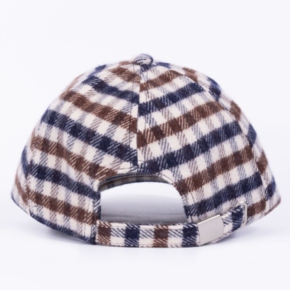Aquascutum Mens Multicoloured Check Baseball Cap main image