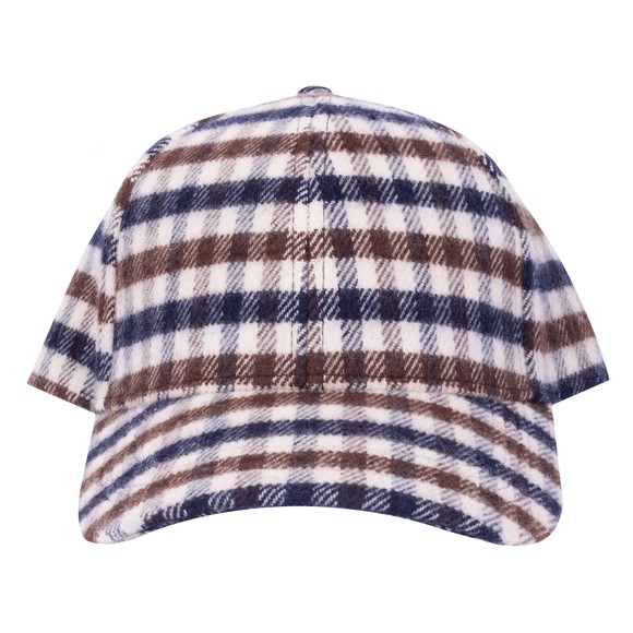 Aquascutum Mens Multicoloured Check Baseball Cap main image
