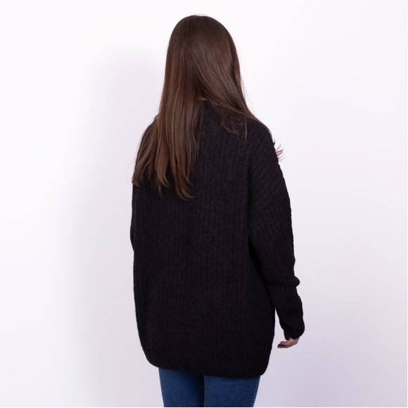 HUGO Womens Black Sloguessy Knitted Jumper #3