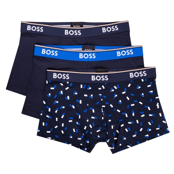 BOSS Mens Blue Power 3 Pack Boxers main image