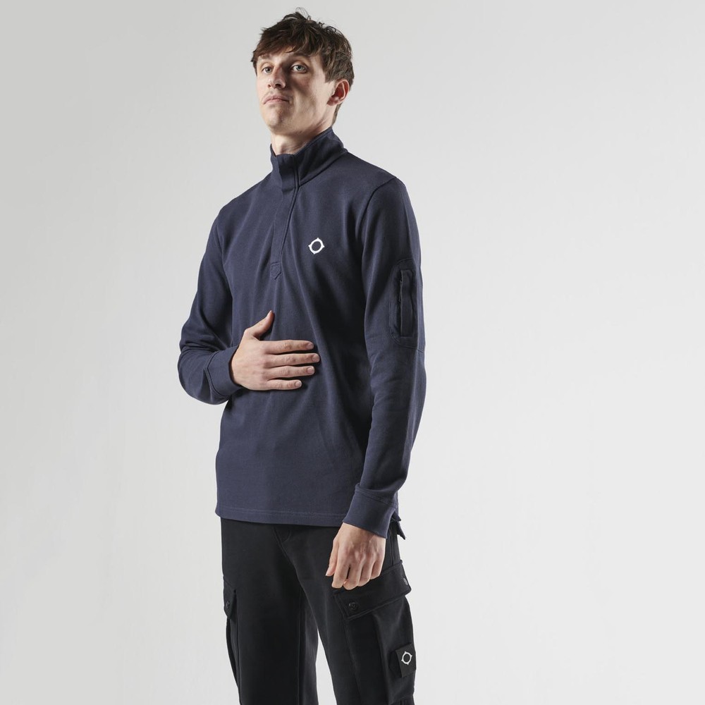 Long Sleeve Funnel Neck Polo