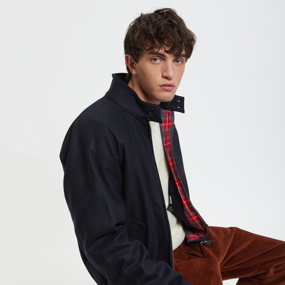 Baracuta Mens Blue Melton G9 Harrington main image
