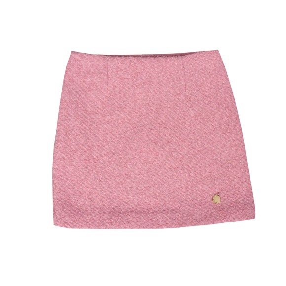 BCBG Cream Puff Sleeve Long Sleeve Top, Pink Tweed Skirt and Jacket In Stock Now main image 0