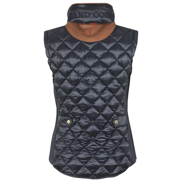 Holland Cooper Womens Blue Diamond Quilt Gilet main image