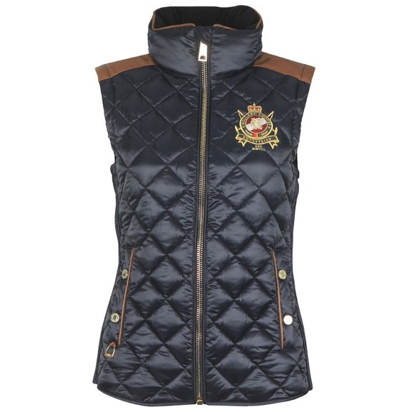 Holland Cooper Womens Blue Diamond Quilt Gilet main image