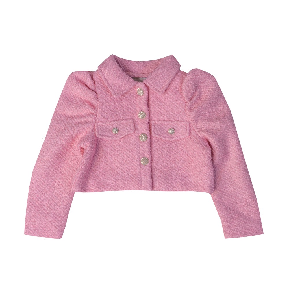 Tweed Puff Sleeve Shirt