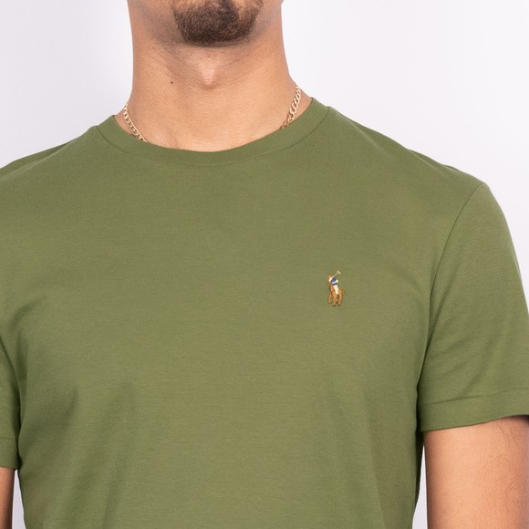 Polo Ralph Lauren Mens Green Custom Slim Fit Pima Cotton T Shirt #3