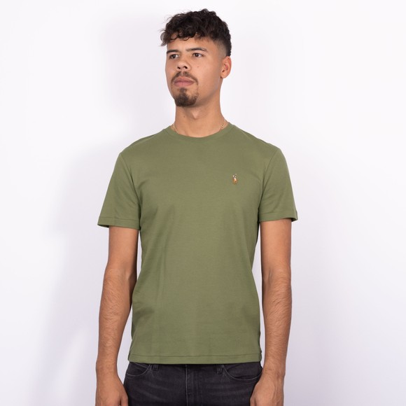 Polo Ralph Lauren Mens Green Custom Slim Fit Pima Cotton T Shirt #2