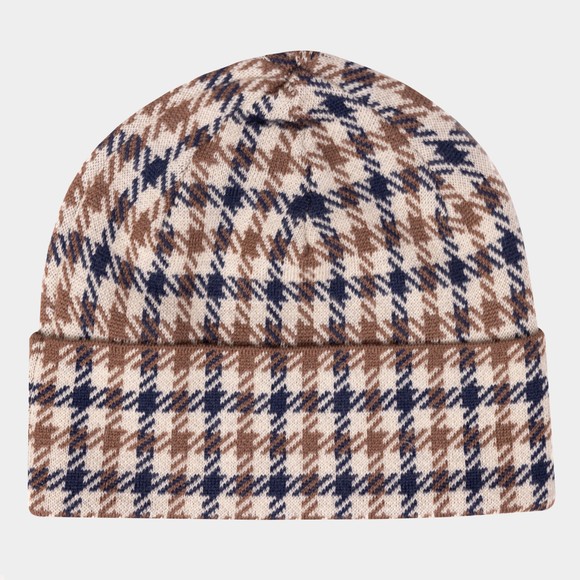Aquascutum Mens Blue Club Check Beanie main image