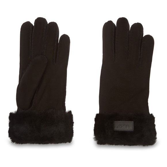 Ugg Womens Black Turn Cuff Gloves main image
