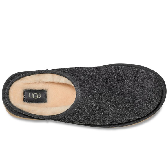 Ugg Mens Grey Classic Slip On Shaggy Suede Slipper main image