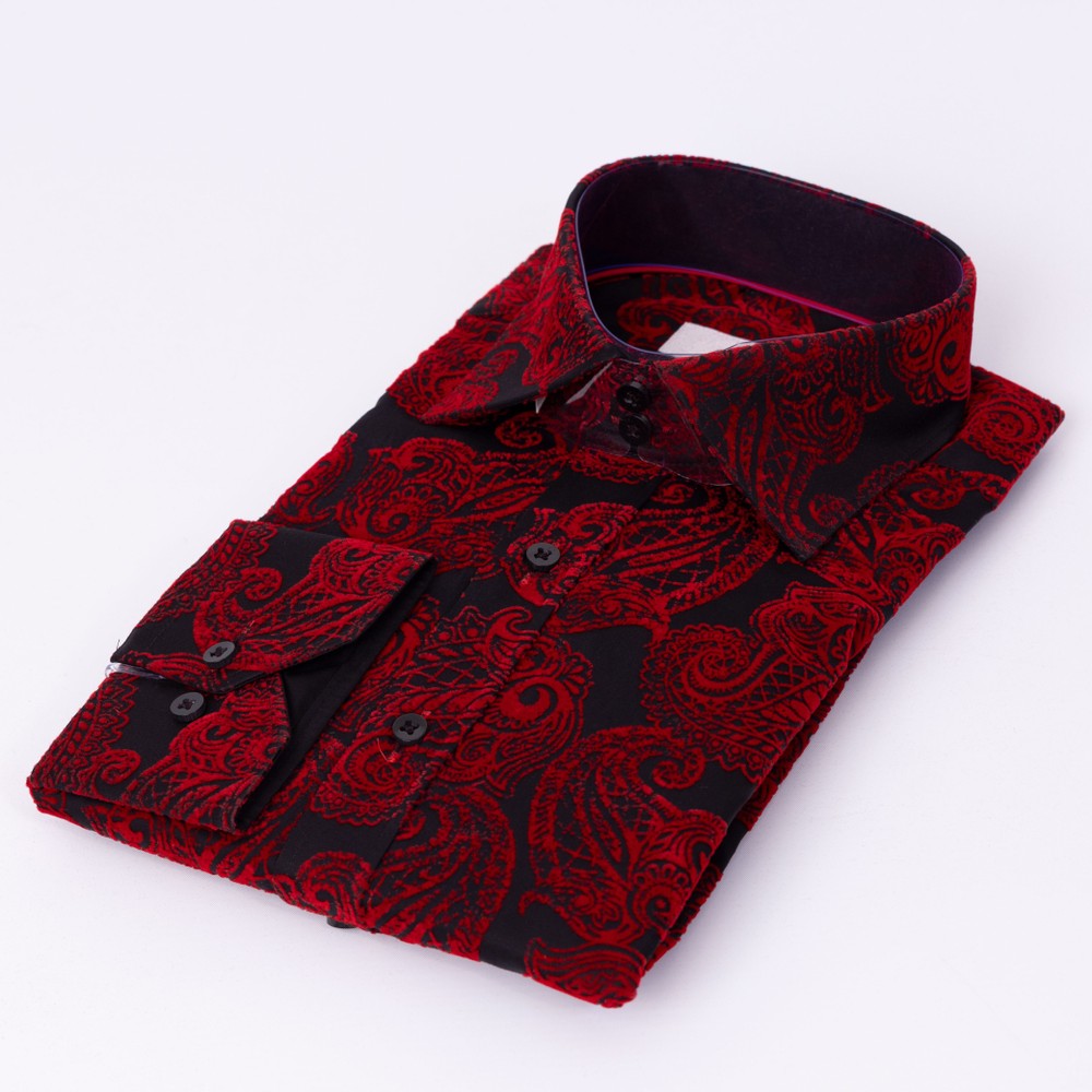 Claudio Lugli Paisley Flocking Shirt Masdings