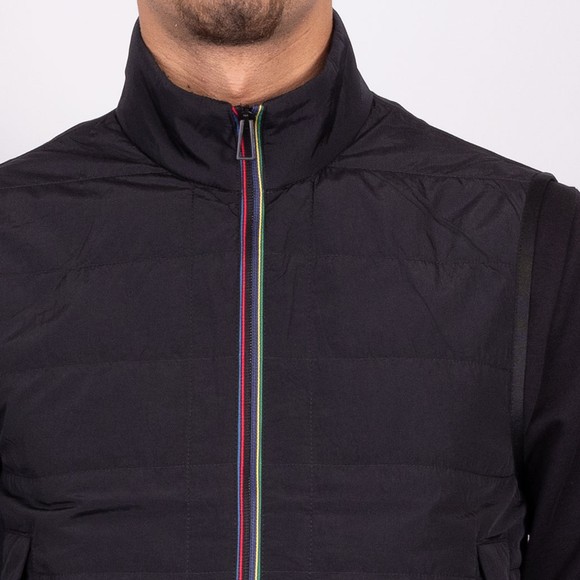 PS Paul Smith Mens Black Sports Stripe Gilet main image