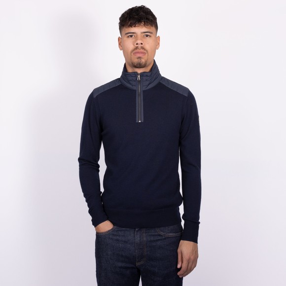 Belstaff Mens Blue Kilmington Half  Zip Jumper main image