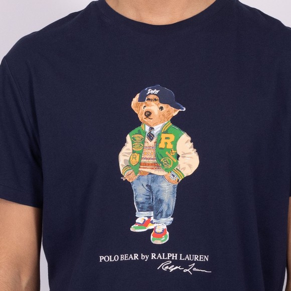 Polo Bear By Ralph Lauren Mens Blue Classic Fit Bear T Shirt #4