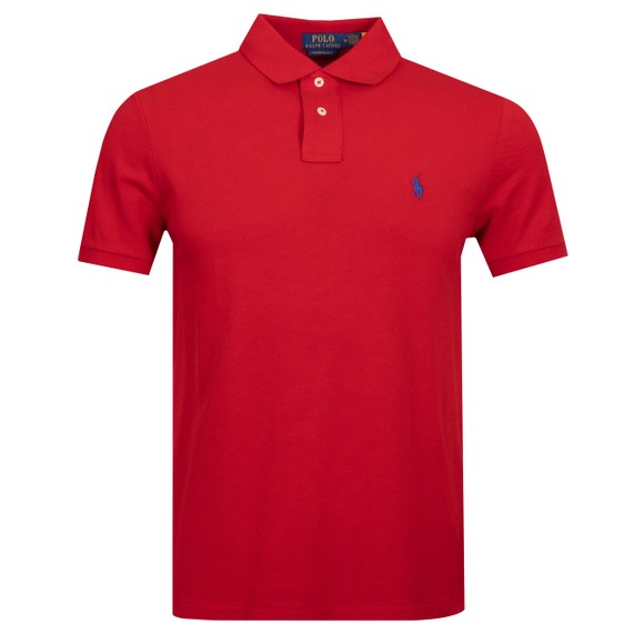 Polo Ralph Lauren Mens Red Custom Slim Fit Short Sleeve Polo Shirt #1