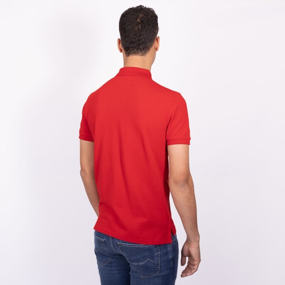 Polo Ralph Lauren Mens Red Custom Slim Fit Short Sleeve Polo Shirt #4