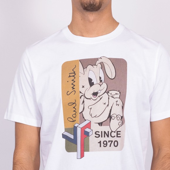 PS Paul Smith Mens White 1970 Bunny T-Shirt main image