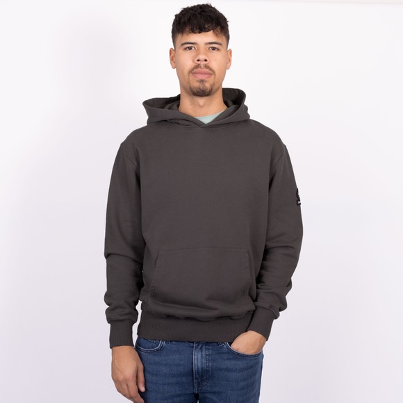 Sandbanks Mens Grey Badge Logo Hoody #3