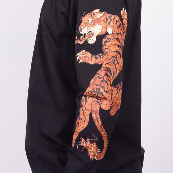 Maharishi Mens Black Duality Panther Long Sleeve T Shirt #3