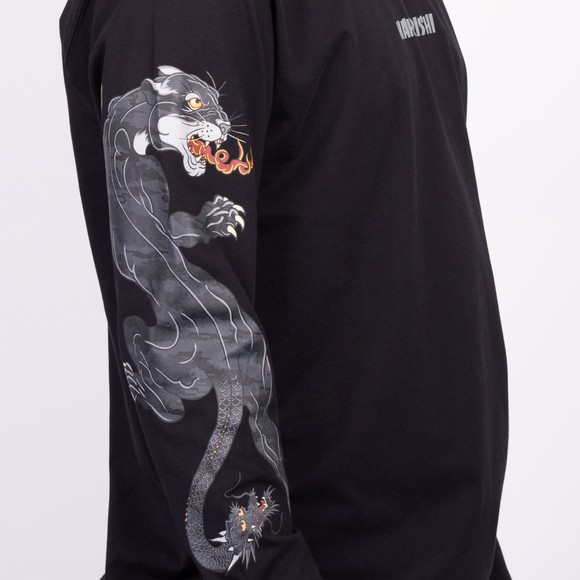 Maharishi Mens Black Duality Panther Long Sleeve T Shirt #4