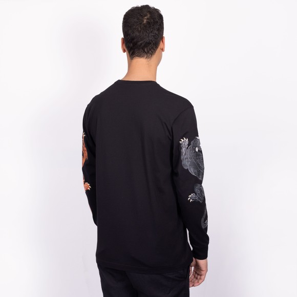 Maharishi Mens Black Duality Panther Long Sleeve T Shirt #5