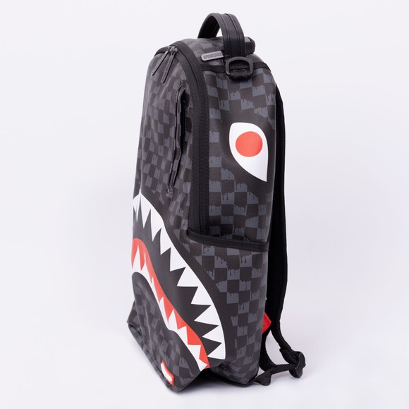 Sprayground Mens Black Drip Check Shark Backpack #2