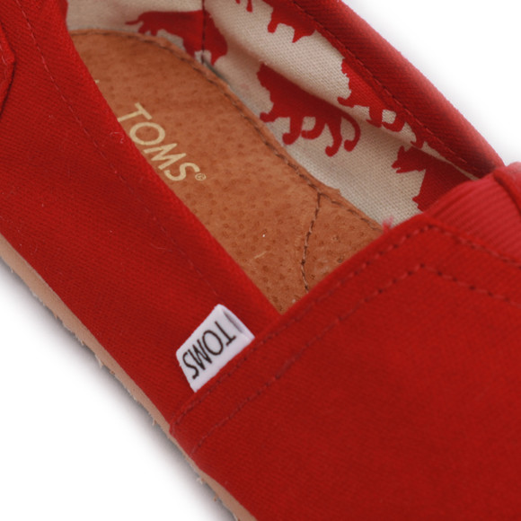 Toms Mens Red Classic Canvas Espadrilles main image