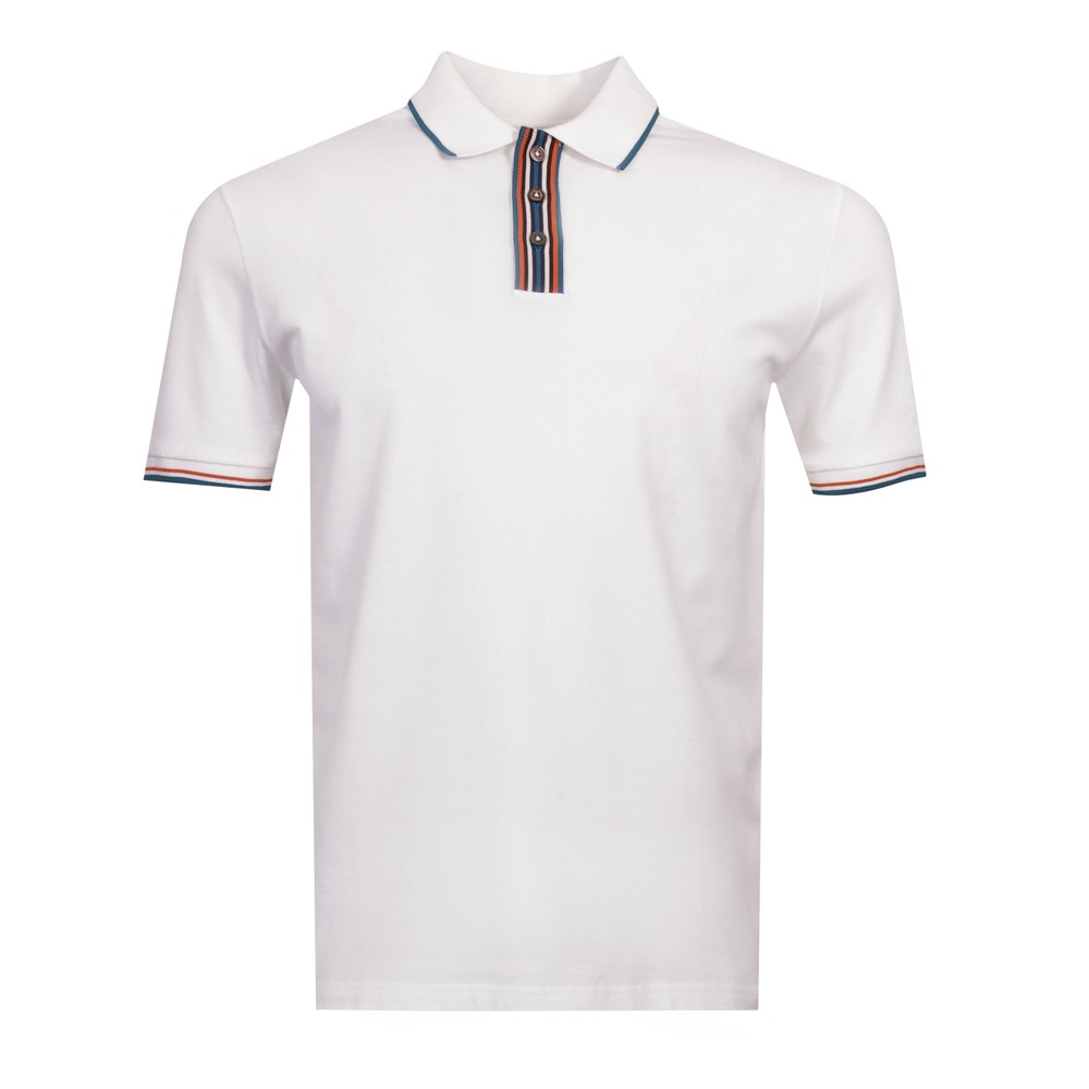 Striped Placket Polo