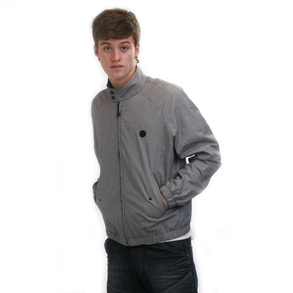Pretty Green (Black Label) Mens Black Pretty Green Black New Harrington Puppytooth Jacket main image