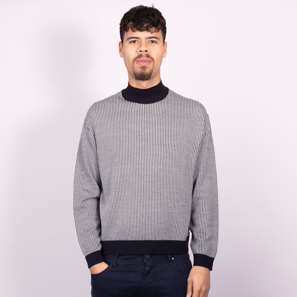 Emporio Armani Knitted High Neck Jumper | Oxygen Clothing
