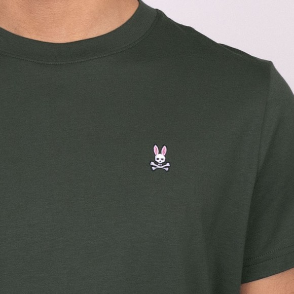 Psycho Bunny Mens Green Classic Crew Neck T-Shirt main image