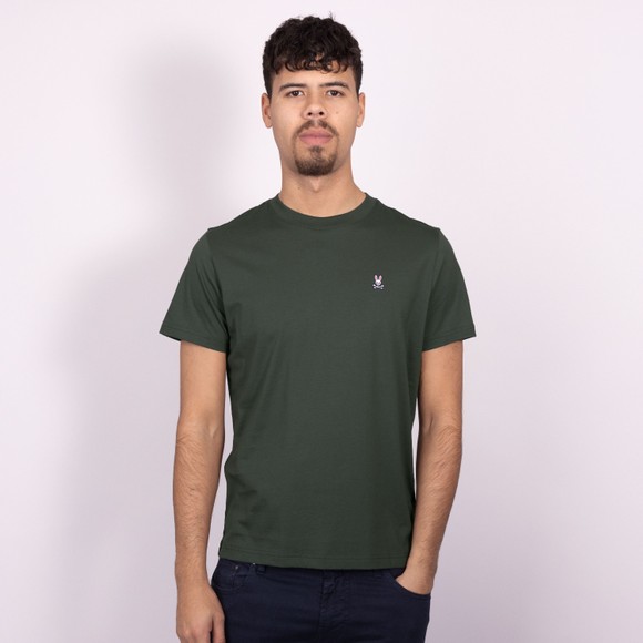 Psycho Bunny Mens Green Classic Crew Neck T-Shirt main image